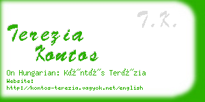 terezia kontos business card